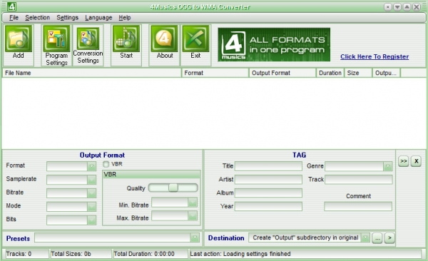 4Musics OGG to WMA Converter(音频格式转换工具) v4.2 官方安装版