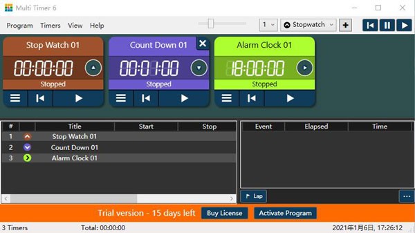 Programming Multi Timer(多功能计时器) v6.9 免费安装版