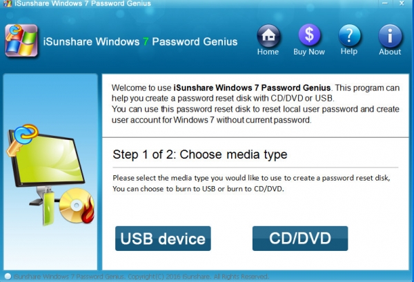 iSunshare Windows 7 Password Genius(Windows7密码恢复工具) v2.1.30 官方安装版