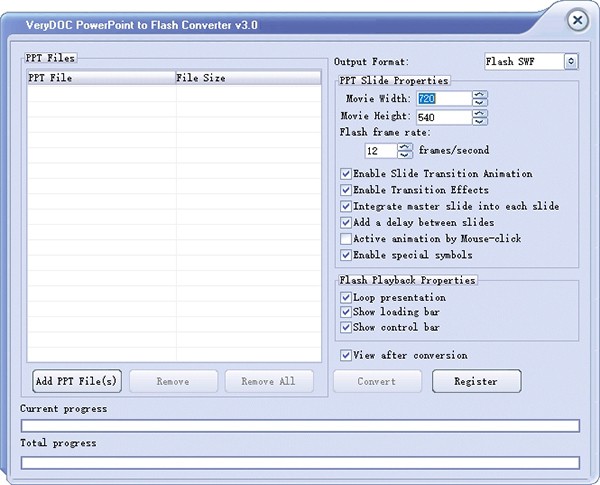 VeryPDF PowerPoint to Flash Converter(文件转换软件) v3.0 官方安装版