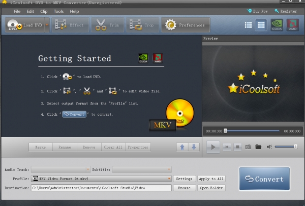 iCoolsoft DVD to MKV Converter(dvd视频转换工具) v5.0.6 官方安装版