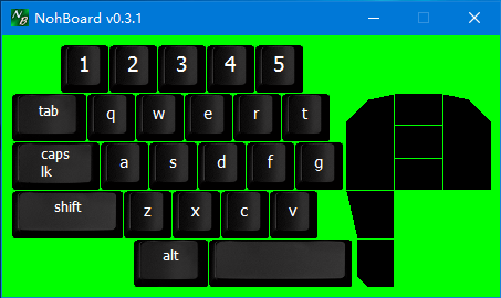 NohBoard(鼠标键盘操作显示器) v0.3.1 免费绿色版