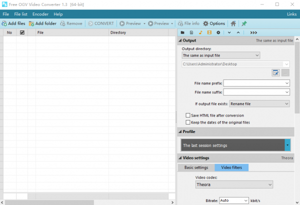 Free OGV Video Converter(视频转换器) v1.3 绿色版 32/64位