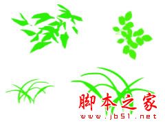 PS笔刷创意绿色植物插图图案素材 免费版