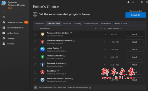 Systweak Software Updater(软件更新) v1.0.02 官方安装版