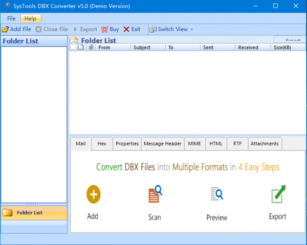 SysTools DBX Converter(DBX格式转换工具) v5.0 官方版