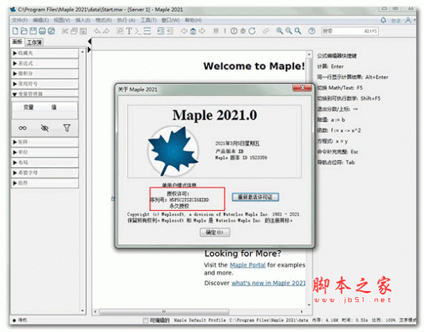 maplesoft maple 2021 激活补丁 免费版(附安装教程)