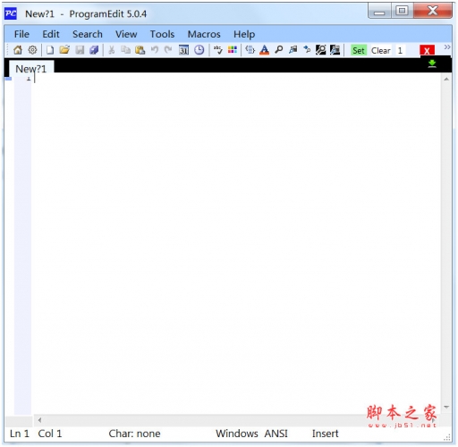 源代码编辑工具 ProgramEdit v5.1 免费安装版
