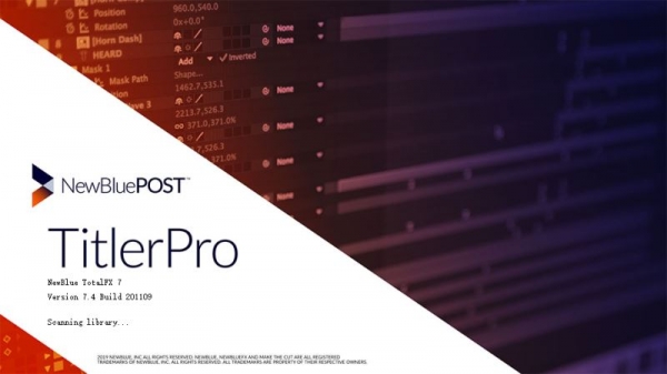 NewBlueFX TotalFX字幕制作插件 v7.4.201109 安装破解版 附补丁+教程