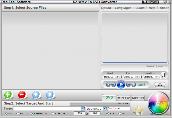 RZ WMV To DVD Converter(WMV转DVD工具) v3.20 官方版