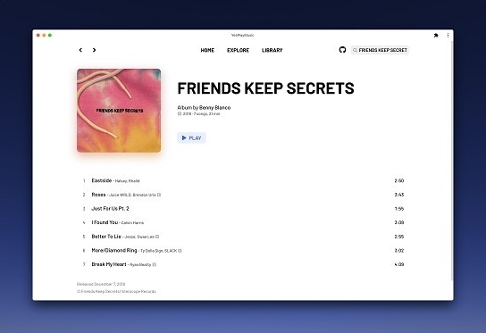 YesPlayMusic for Mac(网易云音乐播放器) v0.4.7中文版 支持M1芯片