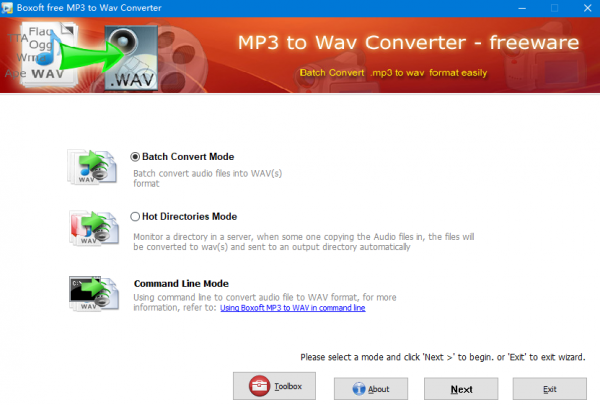Boxoft MP3 to WAV Converter(MP3转WAV转换器) v1.0 官方版