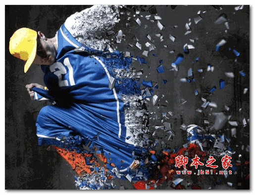 PS一键飞溅碎片特效插件