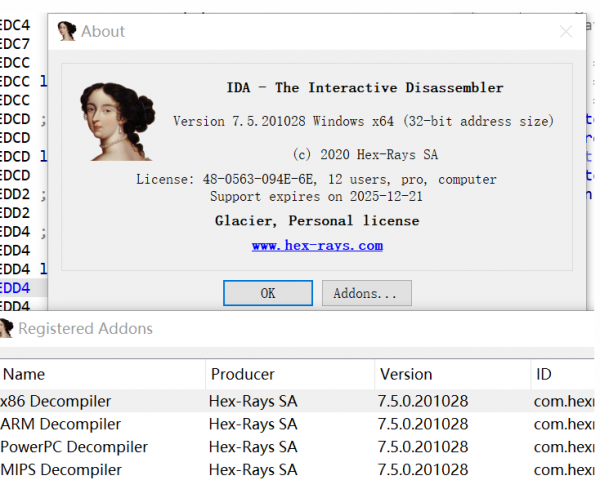 IDA Pro 7.5 Keygen破解文件 免费版(附视频破解教程)