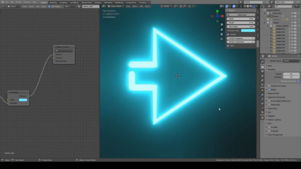 霓虹灯发光灯管文字效果插件Neoner v1.1.1 for Blender 免费版