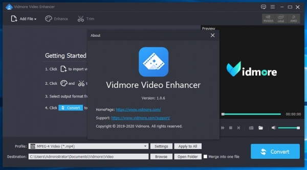 视频画质增强器 Vidmore Video Enhancer v1.0.6 安装版 附安装步骤
