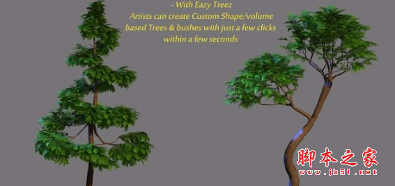 Gumroad Easy Treez(maya灌木丛树干动画生成插件) v2.0 免费版