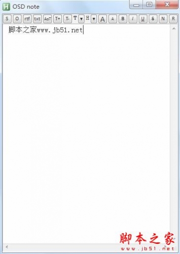 OSD note(半透明文本编辑器)V1.1 绿色便携免费版