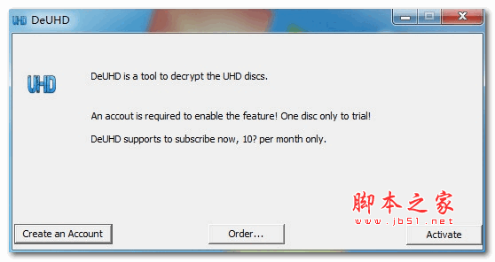 蓝光视频处理软件(DeUHD) v2.2 安装免费版