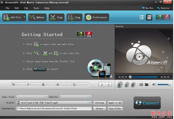 Aiseesoft iPod Movie Converter(ipod视频转换器) v6.3.6.0 免费安装版