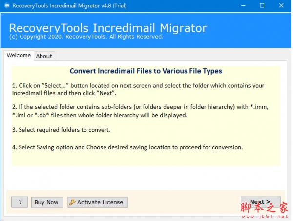 RecoveryTools Incredimail Migrator(IncrediMail转换器)v4.8 多语安装版