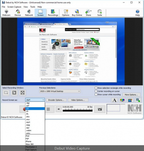 Debut Video Capture 屏幕录制工具 v6.18 官方绿色版