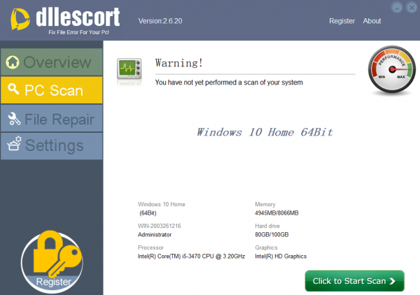 DLLEscort(dll修复软件) v2.6.20 免费安装版