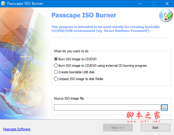Passcape ISO Burner(ISO刻录软件) v2.1.1.305 免费绿色版