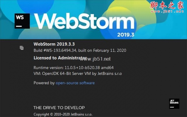 IntelliJ WebStorm (ws) 2020.3.3 最新激活补丁和汉化补丁 附激活教程