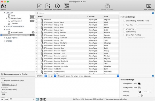 苹果电脑字体管理软件 FontExplorer X Pro Mac v7.1.2 一键免费安装版