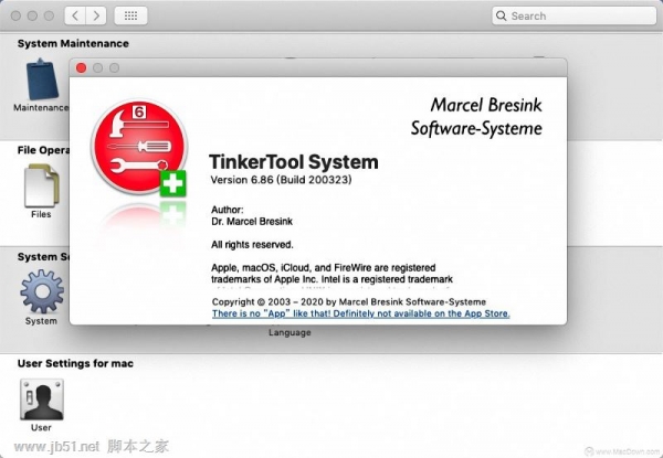 苹果电脑系统维护工具 TinkerTool System for Mac v9.84 TNT免费版