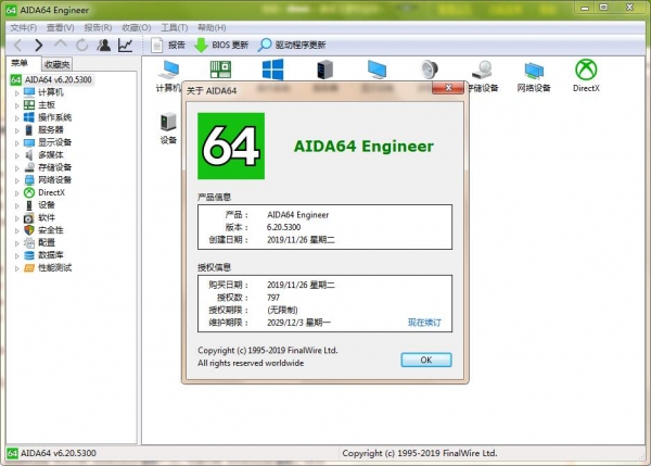 AIDA64 Engineer v6.25.5400 免激活绿色特别版