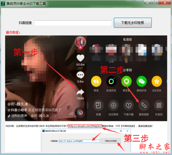 箫启灵抖音去水印工具 v2.0 免费绿色版	