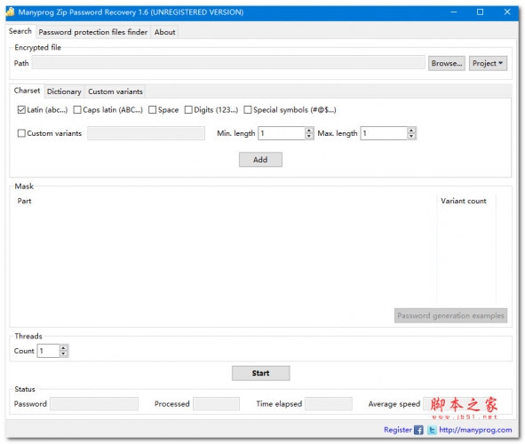 Manyprog Zip Password Recovery(zip密码恢复工具)V1.6 官方安装版