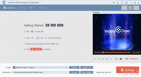 videosolo bd-dvd ripper(dvd视频转换器) v2.1.12 多语英文安装版(附安装教程)