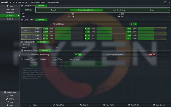 锐龙超频工具(AMD Ryzen Master) V2.0.2.1271 官方中文安装版
