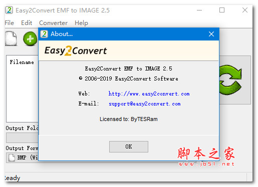 Easy2Convert EMF to IMAGE V2.5 英文安装版(附注册密钥+激活教程)