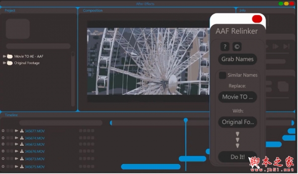 AE导入AAF时素材自动重新链接工具 AAF Relinker v1.0 免费版