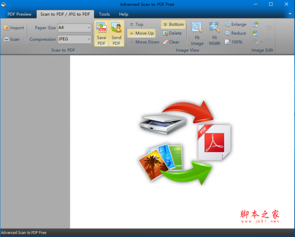 Advanced Scan to PDF Free(PDF文件转换工具) v4.6.1 免费安装版