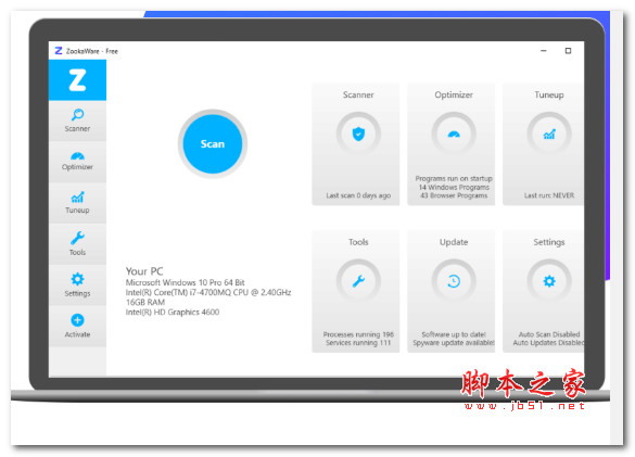 ZookaWare(注册表清理软件)V5.1.0.29 英文安装版