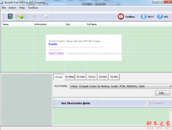 Boxoft Free MP4 to AVI Converter(MP4到AVI转换软件) v1.0 免费安装版