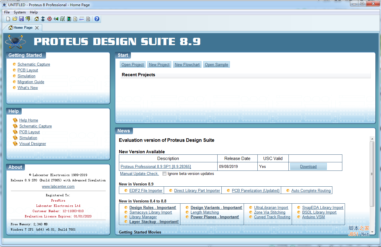 单片机仿真 Proteus Professional 8.9 SP0 汉化激活版
