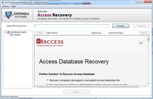 SysTools Access recovery(Access数据库恢复软件) v5.3 官方安装版