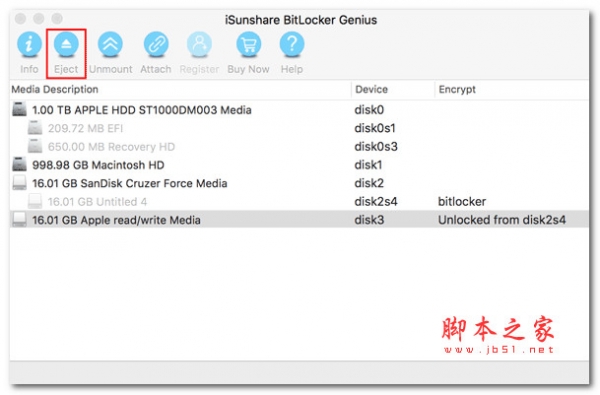 isunshare BitLocker Genius for mac(解锁驱动器)V1.0 苹果电脑版