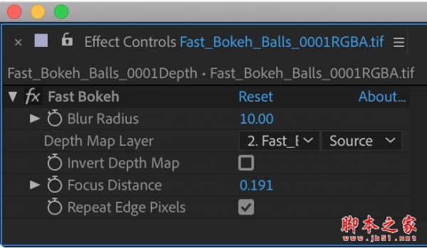 AEscripts快速景深模糊插件Rowbyte Fast Bokeh Pro v2.1.3 中/英文免费版(附方法)