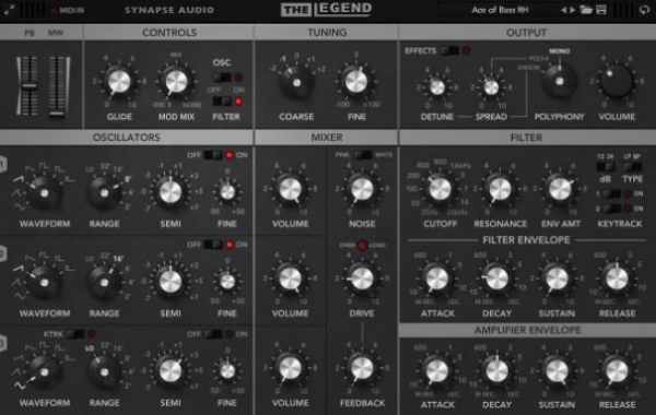 Synapse Audio The Legend(音频合成器)V1.28 英文安装版