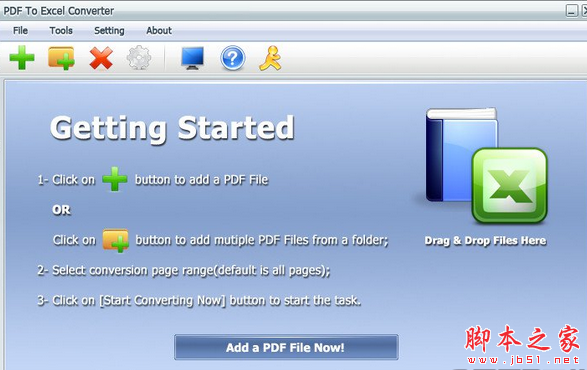 PDF To Excel Converter(pdf转换成excel软件) V4.8.5 附破解补丁
