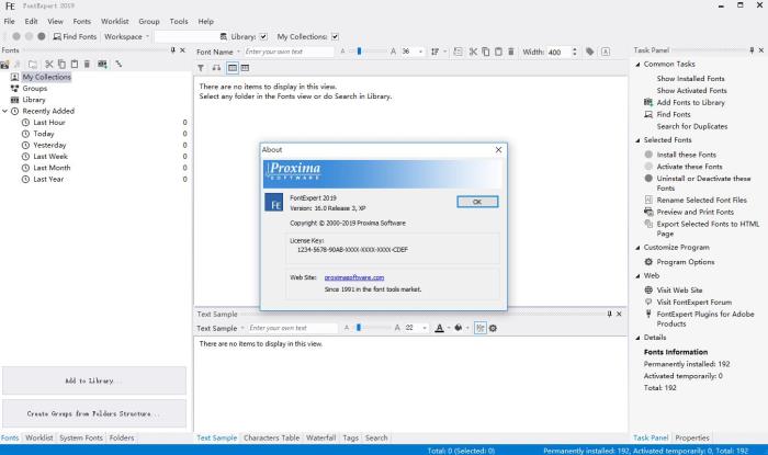 FontExpert 2019(字体管理软件)V16.0.0.3 绿色激活免费版