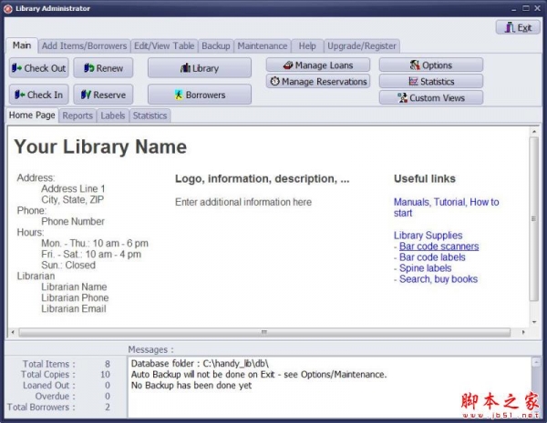 Handy Library Manager图书馆管理系统 v2.9 英文安装版(附注册码)