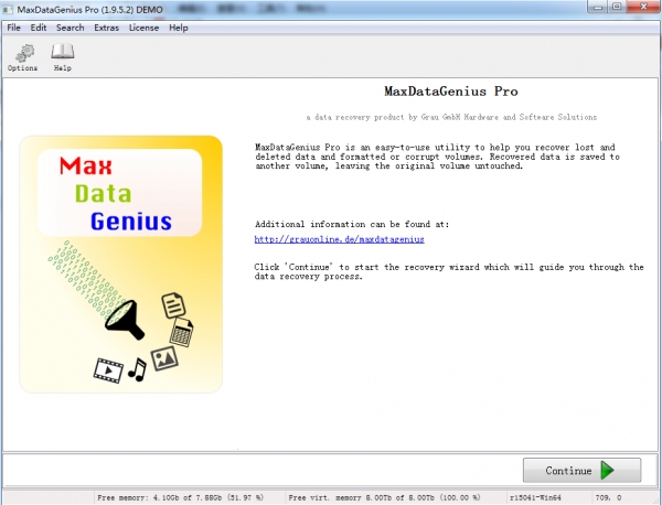 MaxDataGenius pro(数据恢复软件)V1.9.5.2 英文特别安装版(附激活教程)